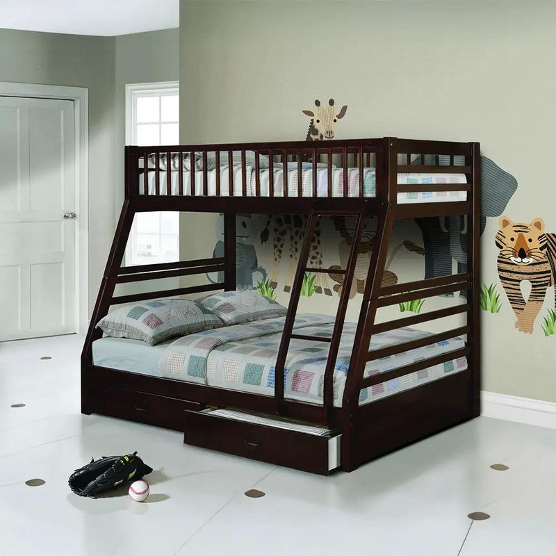 Jason - Twin Over Full Bunk Bed - Espresso by Unique Piece Furniture