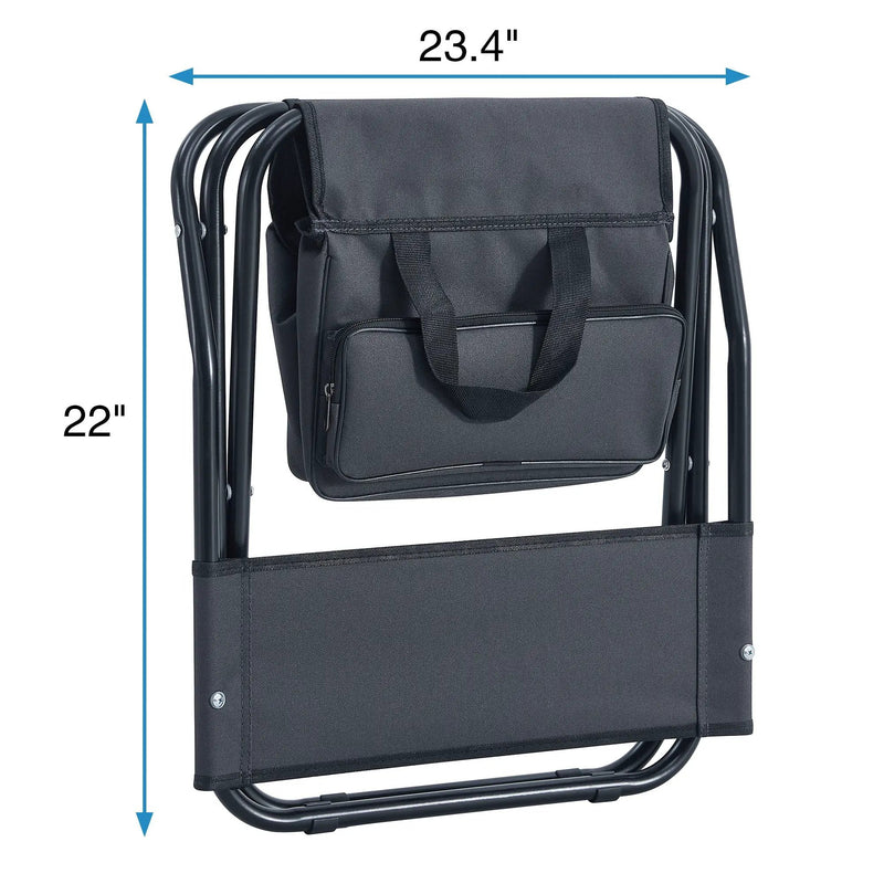 Folding Outdoor Chairs With Storage Bag, Portable Chair For Indoor, Outdoor Camping, Picnics And Fishing by HouseOfZazla