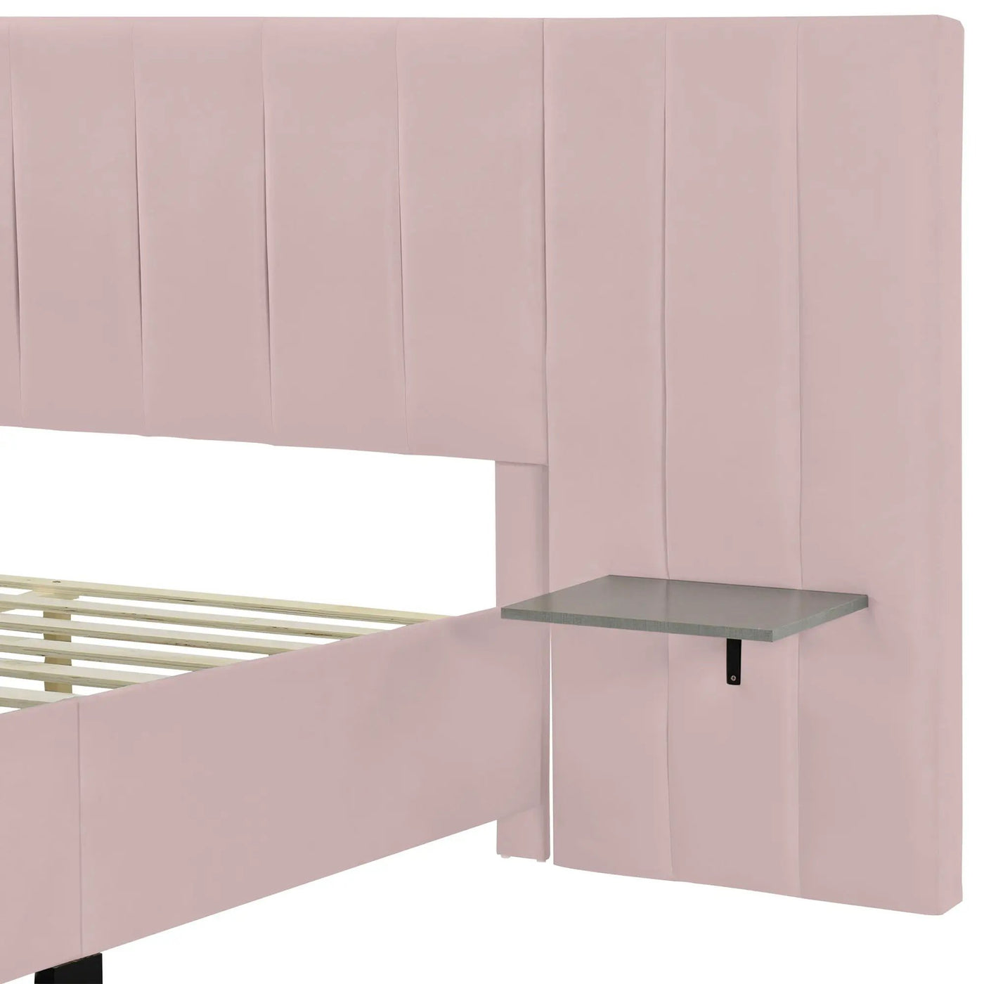 Upholstered Platform Bed With Big Headboard by HouseOfZazla