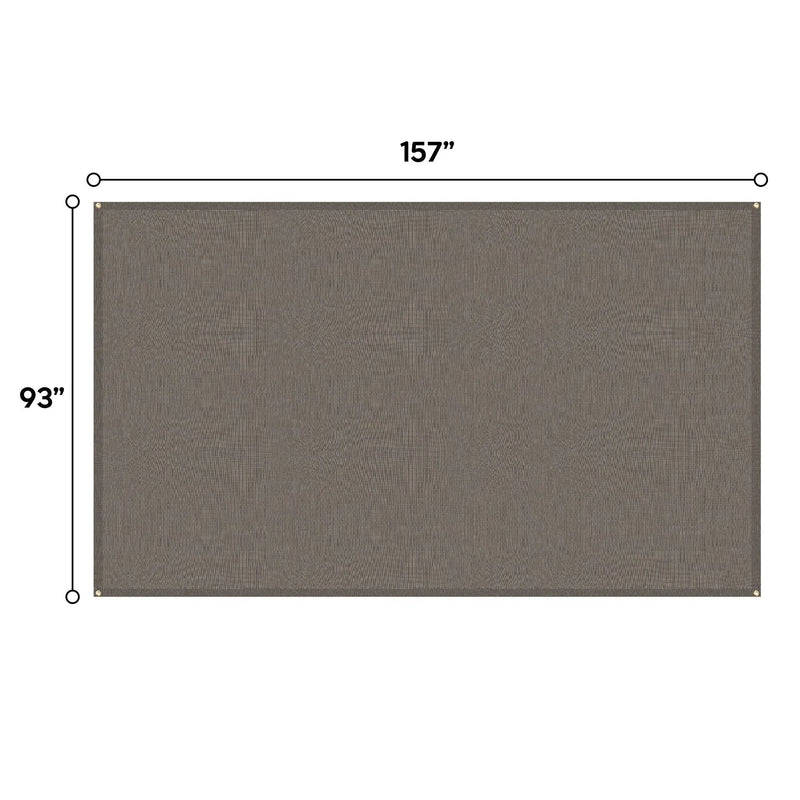 13' X 7.7' Outdoor Pergola Sun Shade Cover Cloth Patio Canopy Hdpe Permeable With Grommets - Brown by Unique Piece Furniture