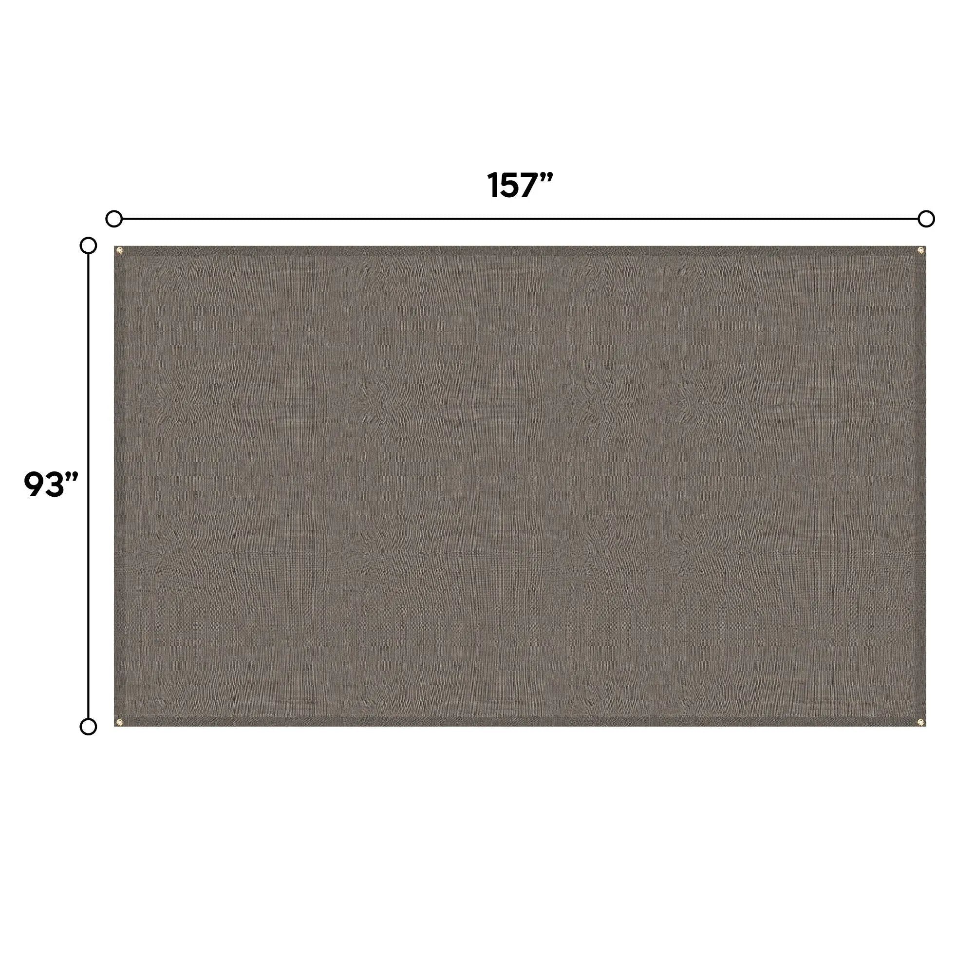 13' X 7.7' Outdoor Pergola Sun Shade Cover Cloth Patio Canopy Hdpe Permeable With Grommets - Brown by HouseOfZazla