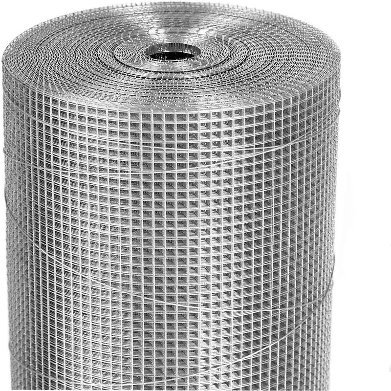 Wire Mesh Fence Roll 60in x 50ft, 1/2in x 1/2in 19GA Galvanized Steel Poultry Netting by HouseOfZazla