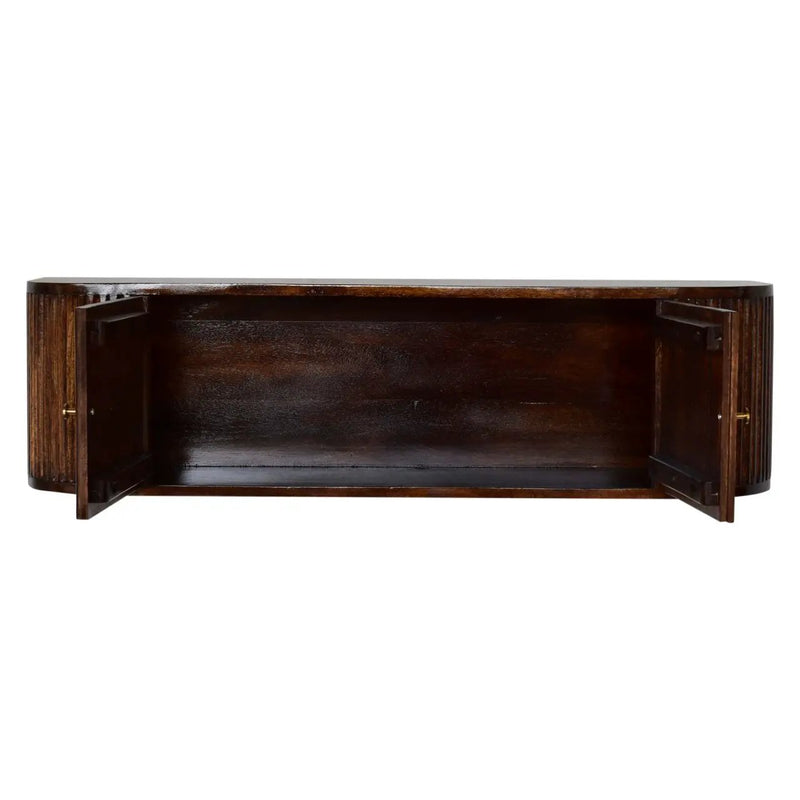 Solid Wood Chunky Chestnut Floating Bedside Table by HouseOfZazla