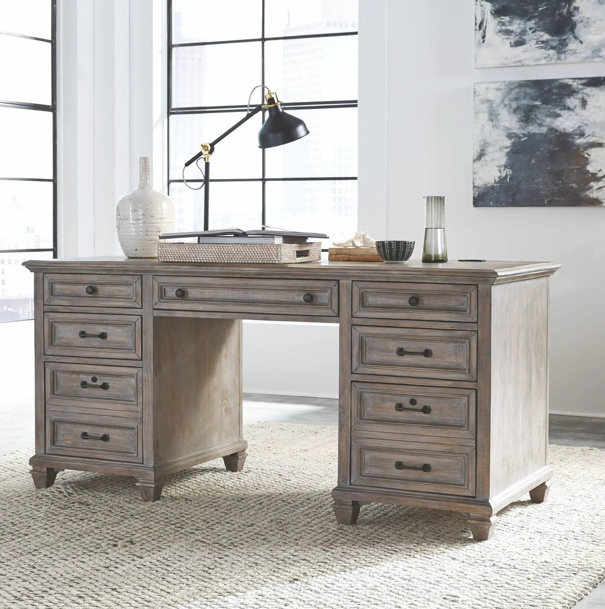 Lancaster - Executive Desk - Dove Tail Gray, photo 4 of 7