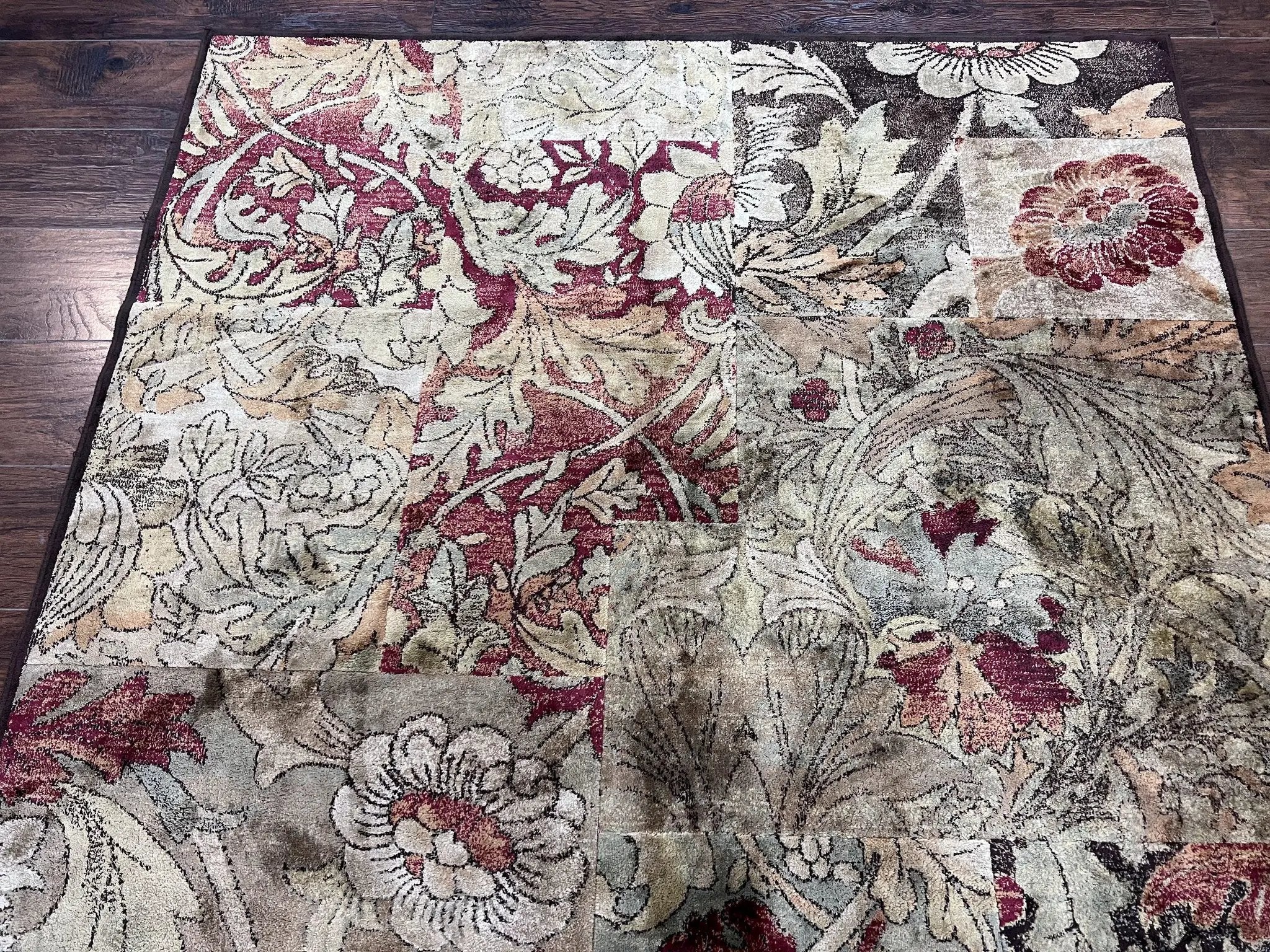 Modern Abstract Area Rug 5x7, Floral Design, Contemporary Carpet 5 x 7, Multicolor by Jewel Rugs