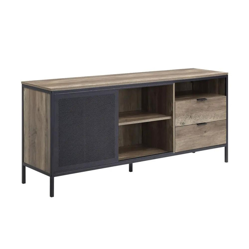 Nantan - 28" TV Stand - Rustic Oak & Black by Unique Piece Furniture