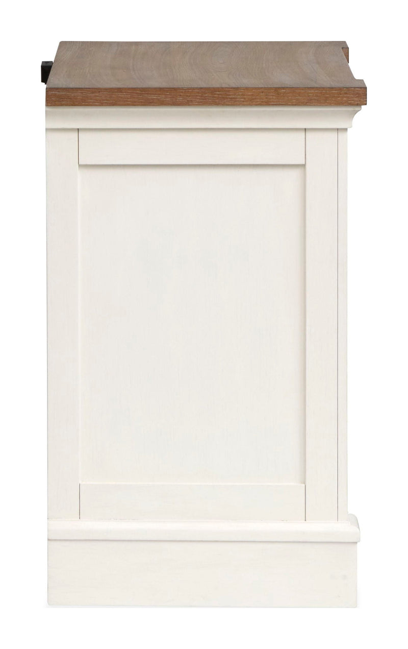 Kingston - Drawer Nightstand - Whisper White And Cerused Nutmeg, photo 3 of 7