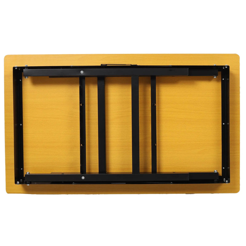 Portable Folding Work Table With Measuring Tape And Angle Finder Steel - Black by HouseOfZazla