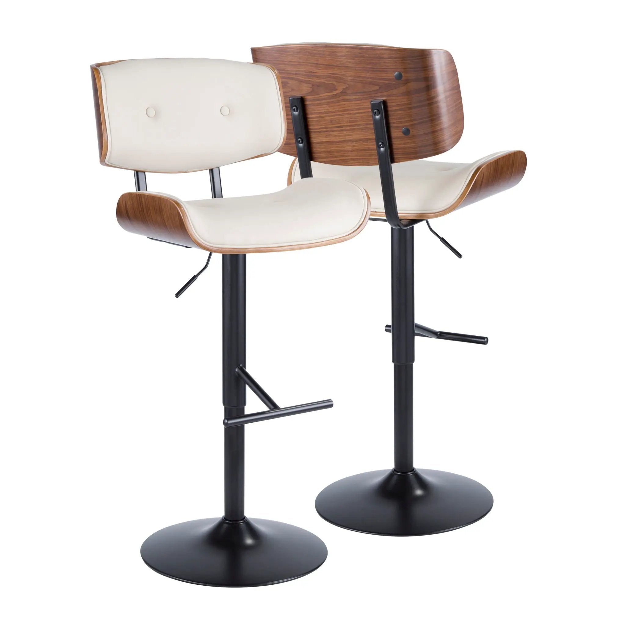 Lombardi - Mid Century Modern Adjustable Barstool by Unique Piece Furniture
