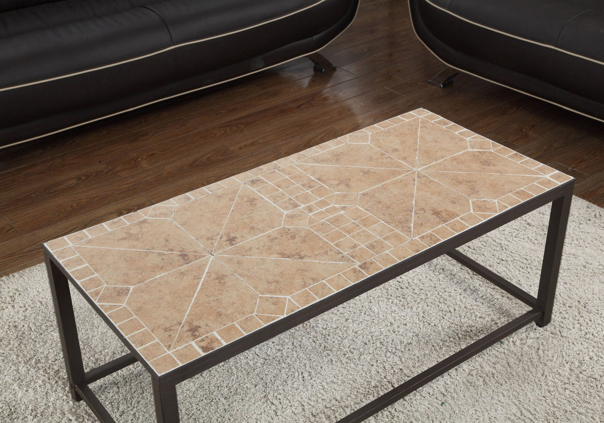 Rectangular Coffee Table with Terracotta Top - Light Brown or Dark Gray, photo 4 of 8