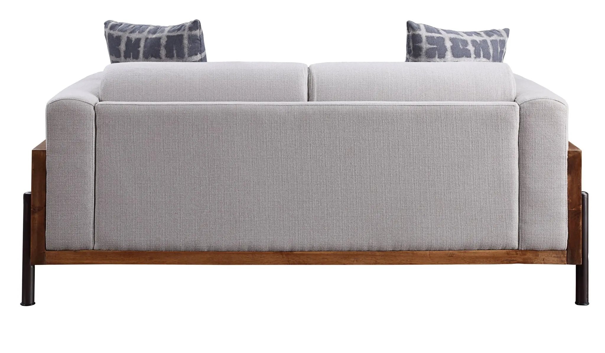 Pelton - Loveseat With 2 Pillows - Fabric & Walnut by Unique Piece Furniture