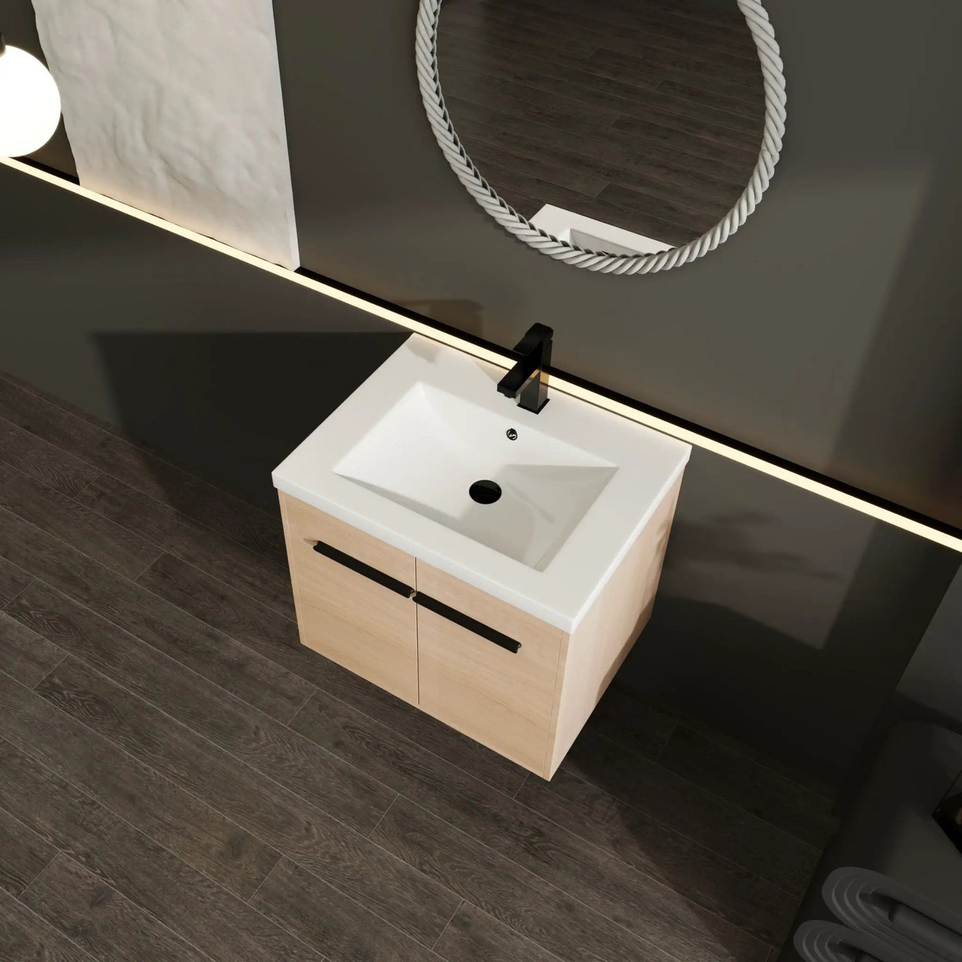 Bathroom Vanity Set With Resin Countertop Sink, 2 Doors by HouseOfZazla