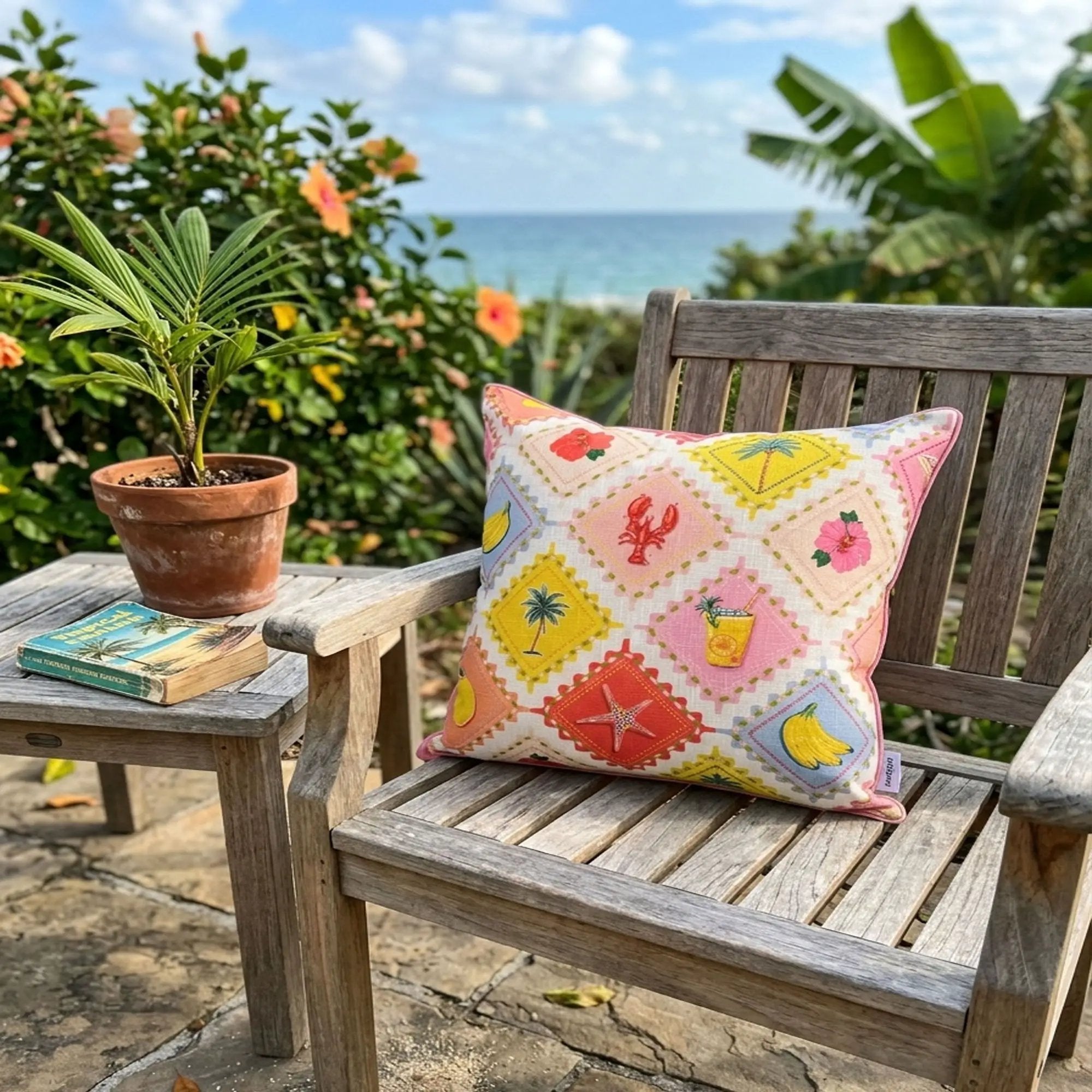 Outdoor Pillows, Weather Resistant (Set of 2) - Multi by HouseOfZazla