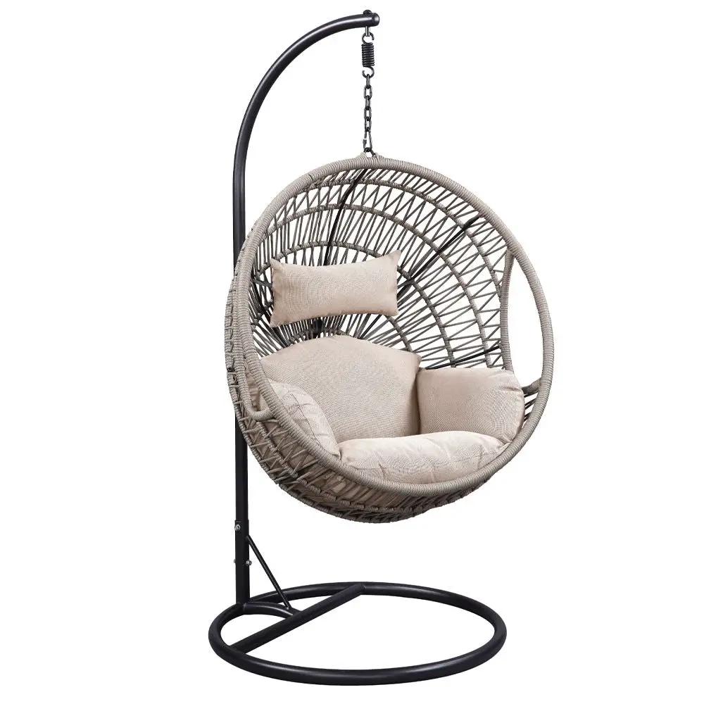 Vasant - Hanging Chair - Beige Fabric & Rope by Unique Piece Furniture