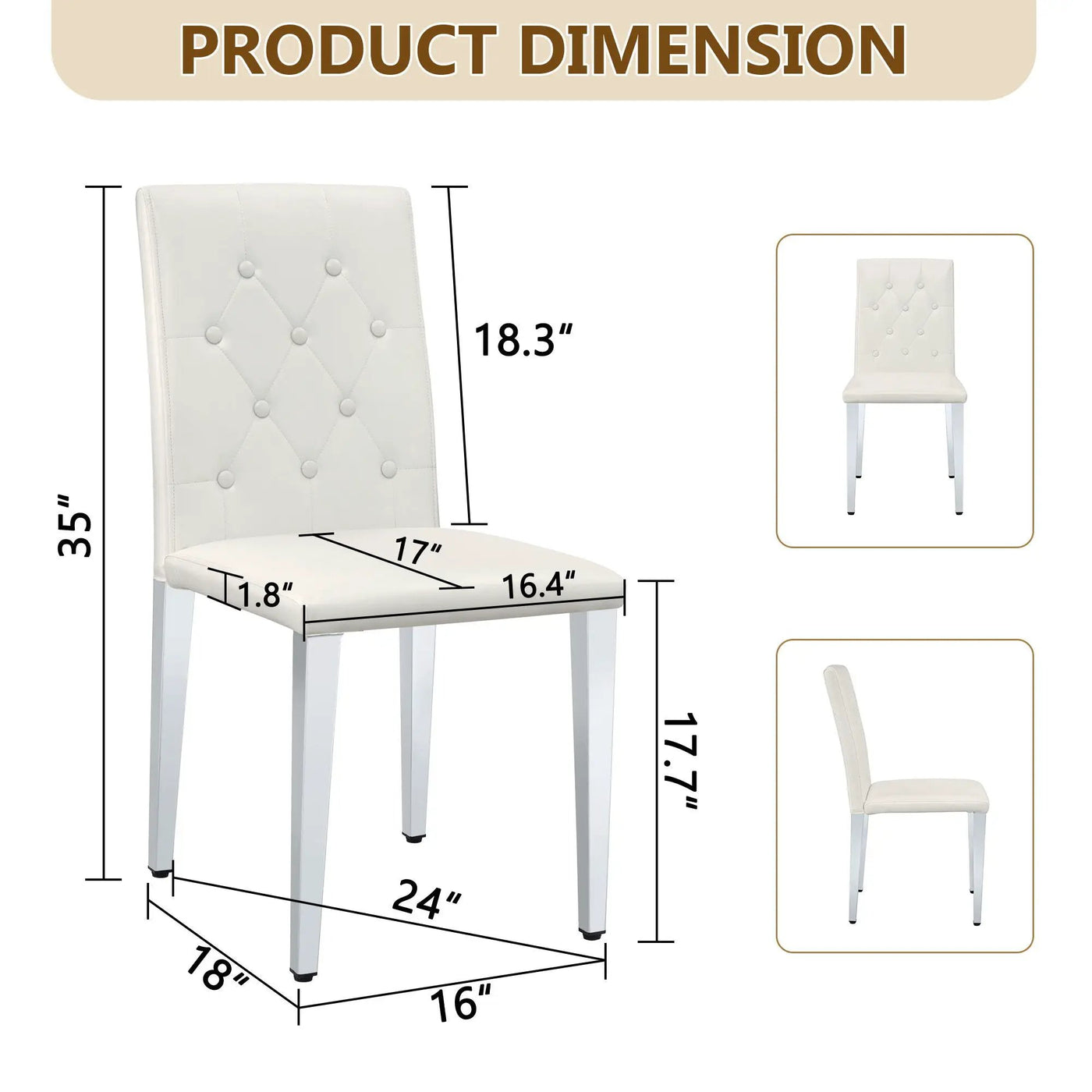 Dining Chairs With Ergonomic Buckle Backrest For Home by HouseOfZazla