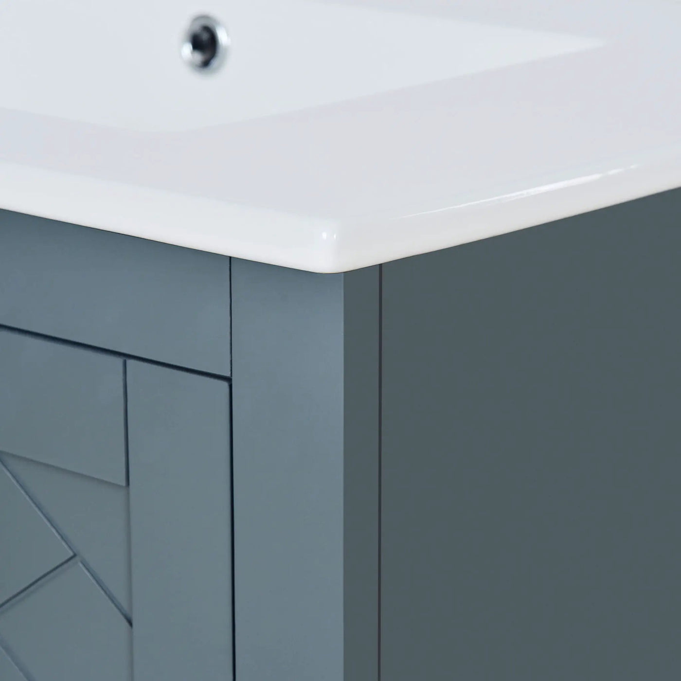 Ceramic Sink Combo, Freestanding Vanity Set With 3 Drawers & Soft Closing Doors by HouseOfZazla