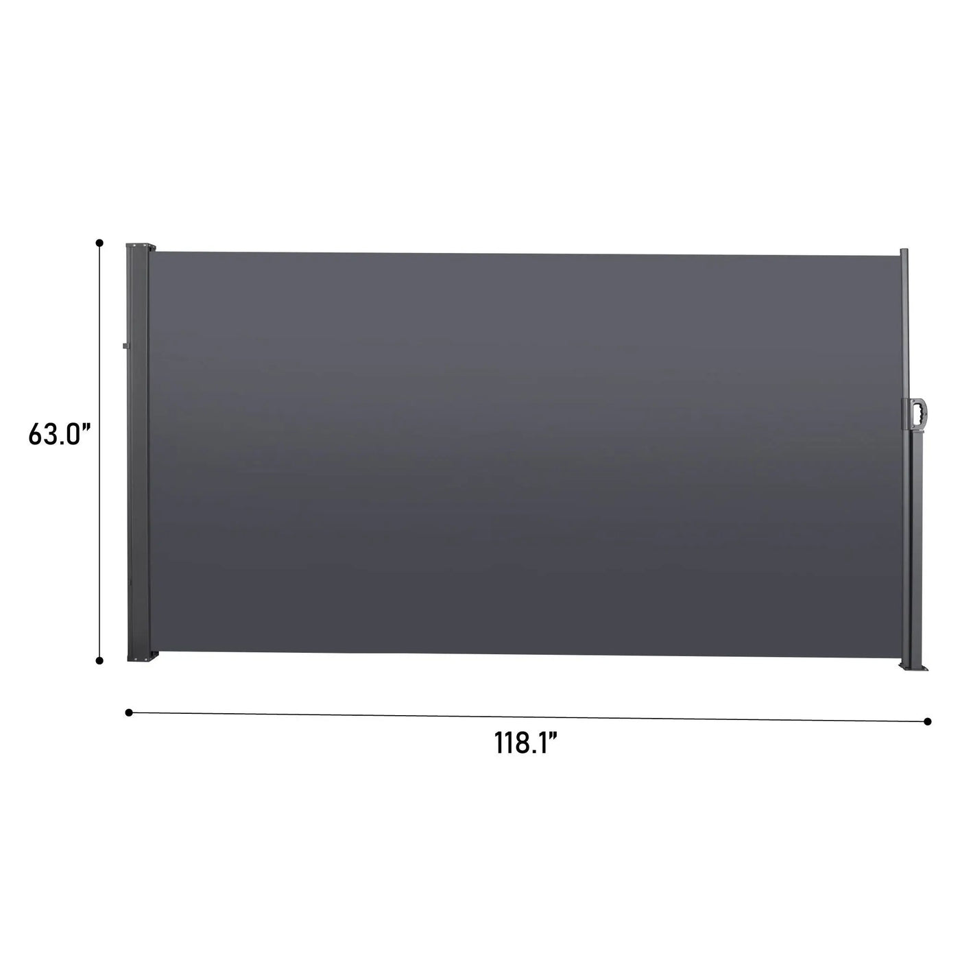 Retractable Side Screen Awning, Uv Resistant, Waterproof, Patio Privacy Screen For Garden, Balcony, Courtyard by HouseOfZazla