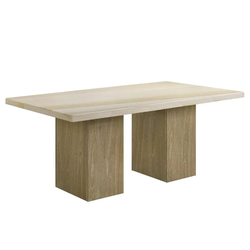 Olinda - Dining Table With Natrual Marble Top - Natrual by Unique Piece Furniture