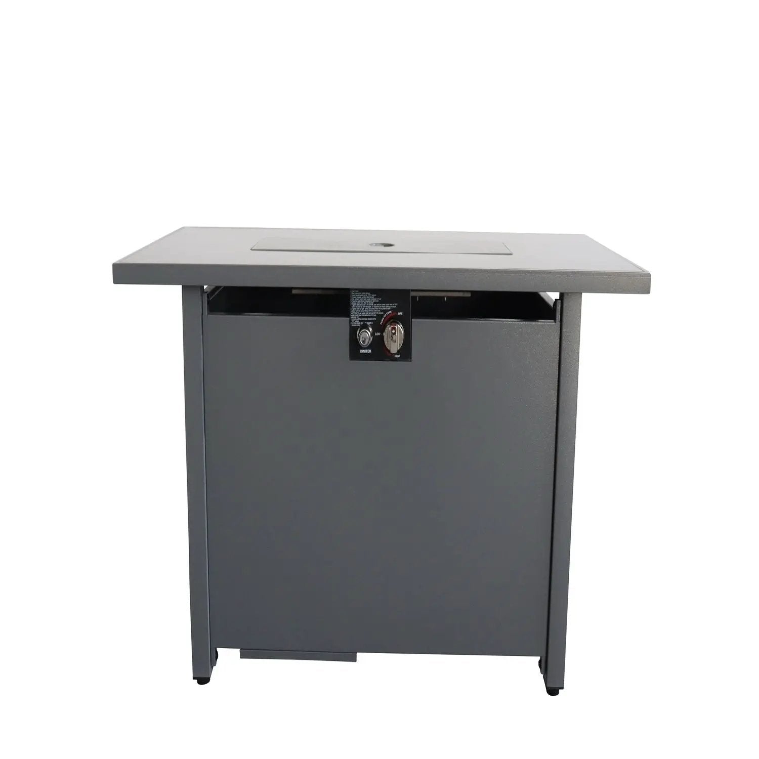 Outdoor Fire Pit Table With Lid & High-Quality Materials - Black by Unique Piece Furniture