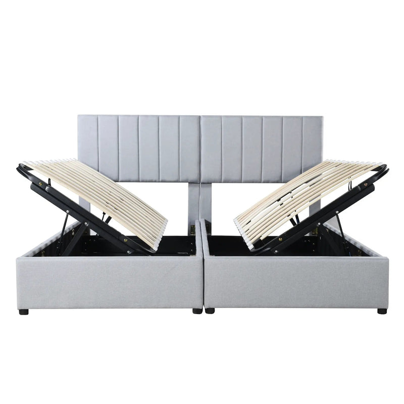 Upholstered Platform Bed With A Hydraulic Storage System by HouseOfZazla