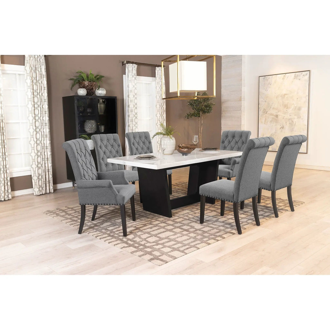 Tufted Rolled Backrest Side Chairs (Set of 2) by HouseOfZazla