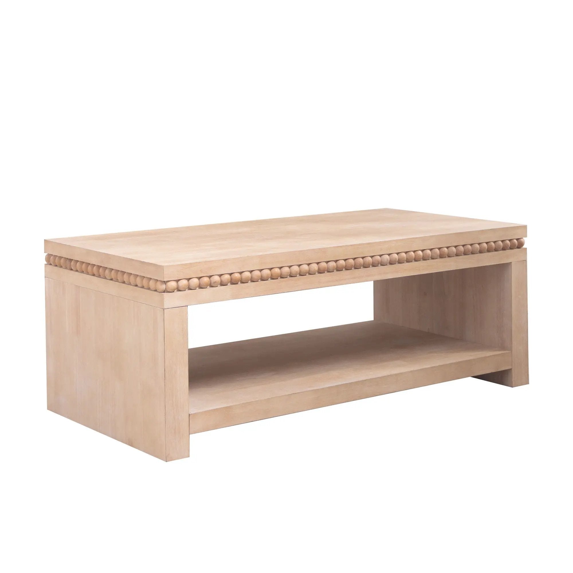 Modern Coffee Table With Beaded Trim by Unique Piece Furniture