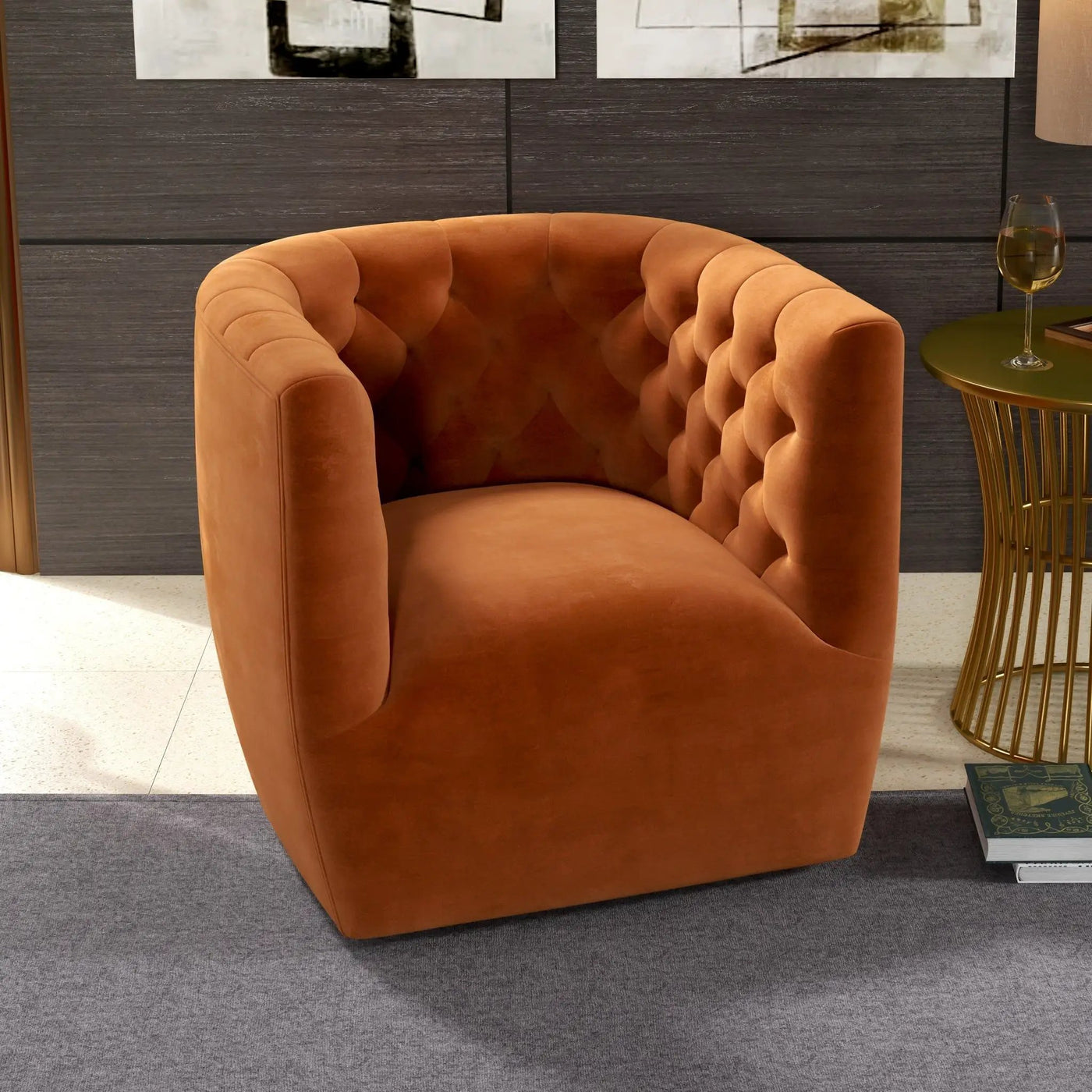 Delaney - Ergonomic Design Swivel Chair by HouseOfZazla