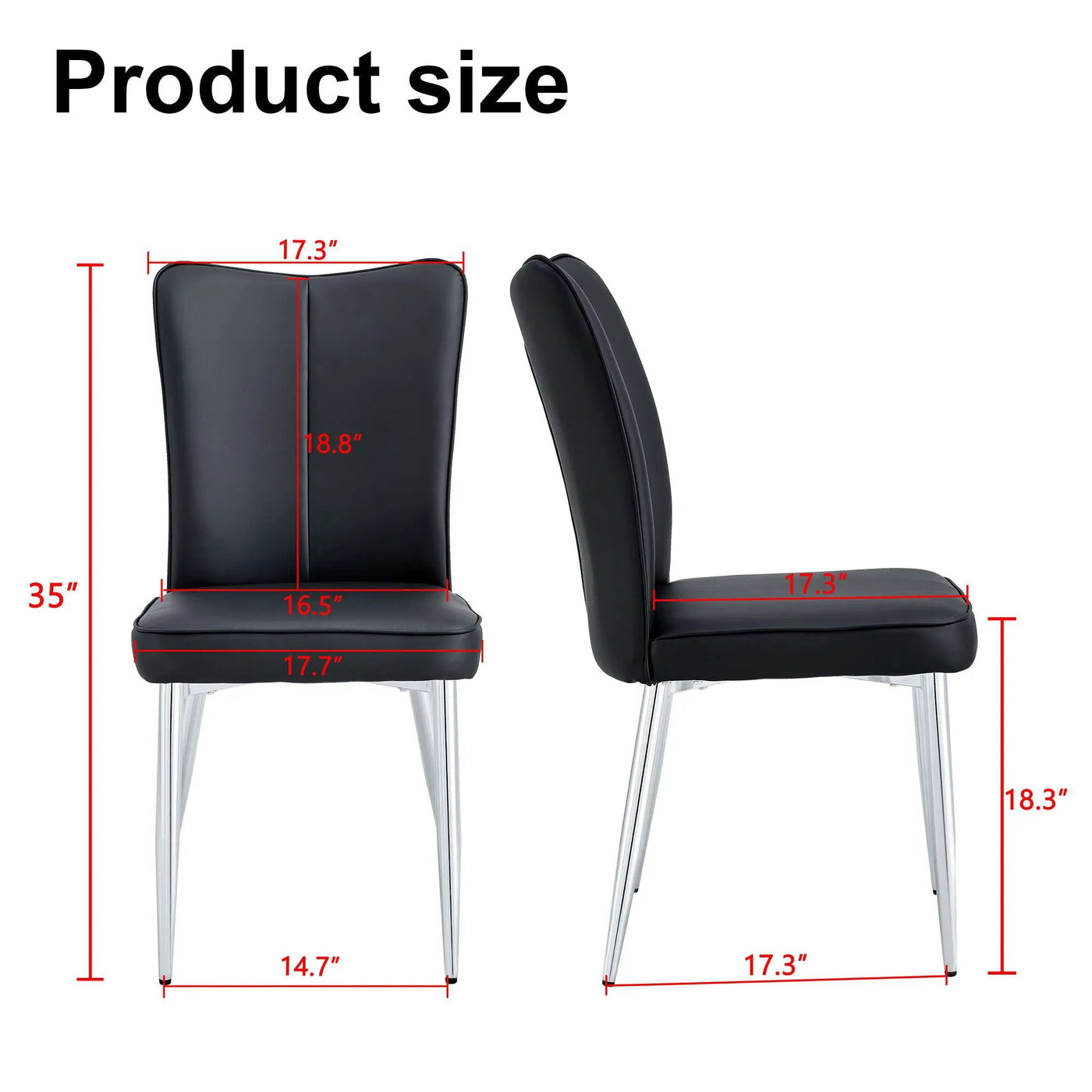 Modern Minimalist Dining Chairs With Metal Legs by HouseOfZazla