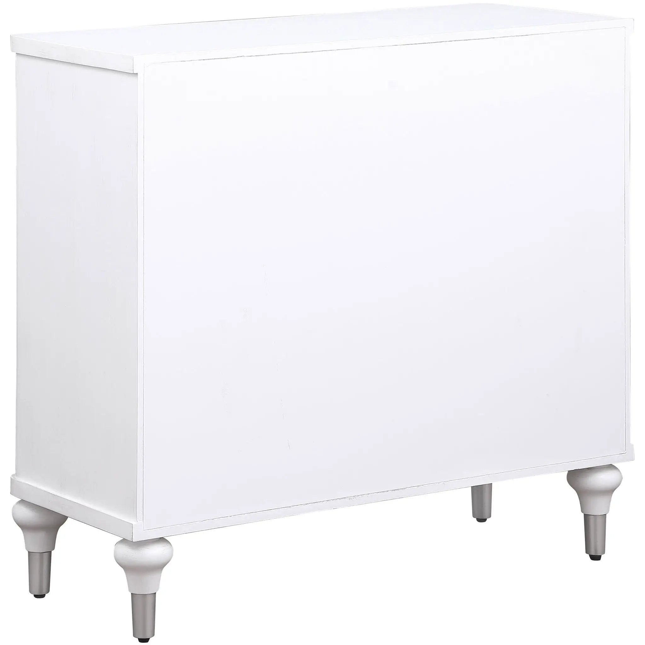 Cardella 2-door Mandala Accent Cabinet Distressed White by Unique Piece Furniture