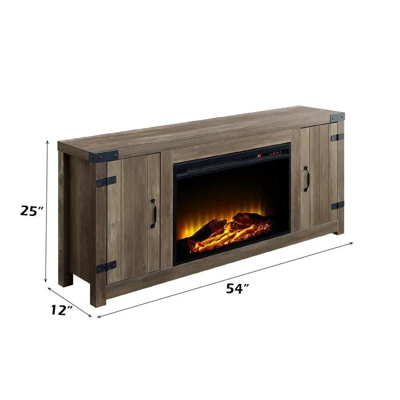 Tobias - 25" Fireplace - Rustic Oak by Unique Piece Furniture