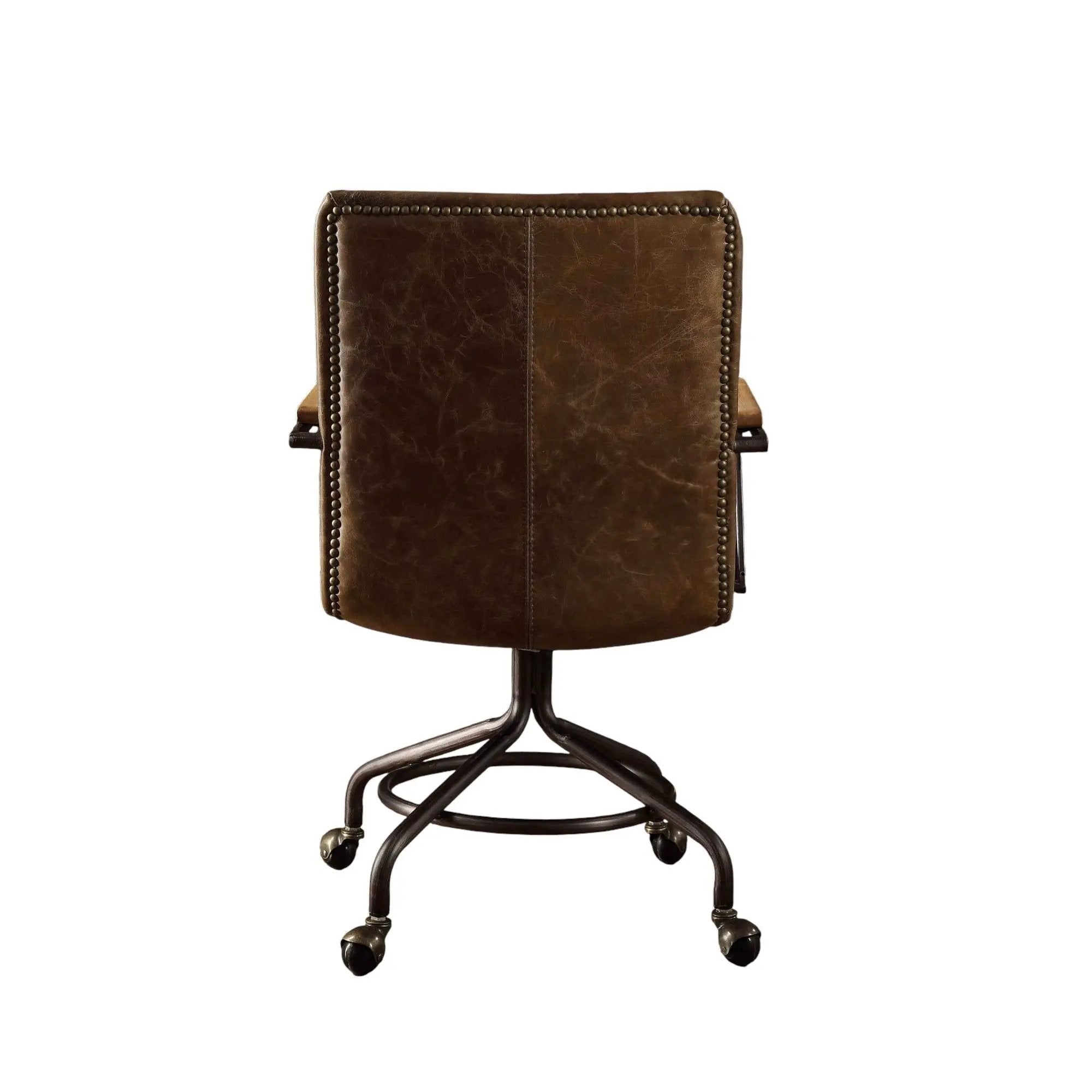 Harith - Vintage Top Grain Leather Office Chair - Brown by Unique Piece Furniture