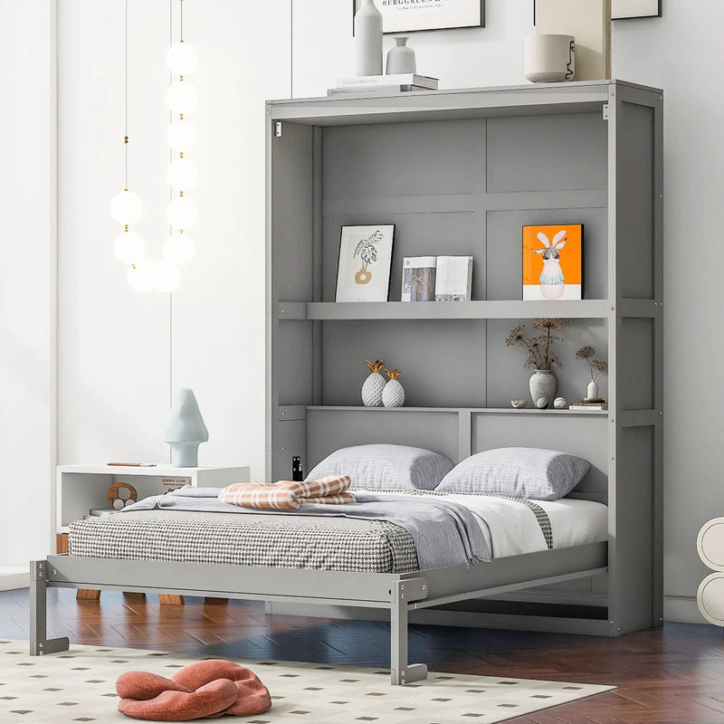 Murphy Wall Bed With Shelves, Space Saving by Unique Piece Furniture