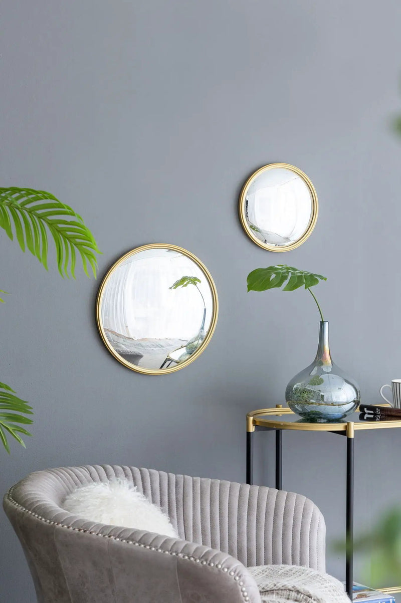 Round Mirror, Circle Mirror With Iron Frame For Living Room Bedroom Vanity Entryway Hallway by Unique Piece Furniture