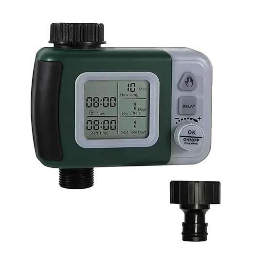 Automatic Watering System Water Timer Easy to Program Three Modes Automatic Sprinkler Rain Delayed Watering Manual Watering Outdoor Use by GreenHaven Gardens