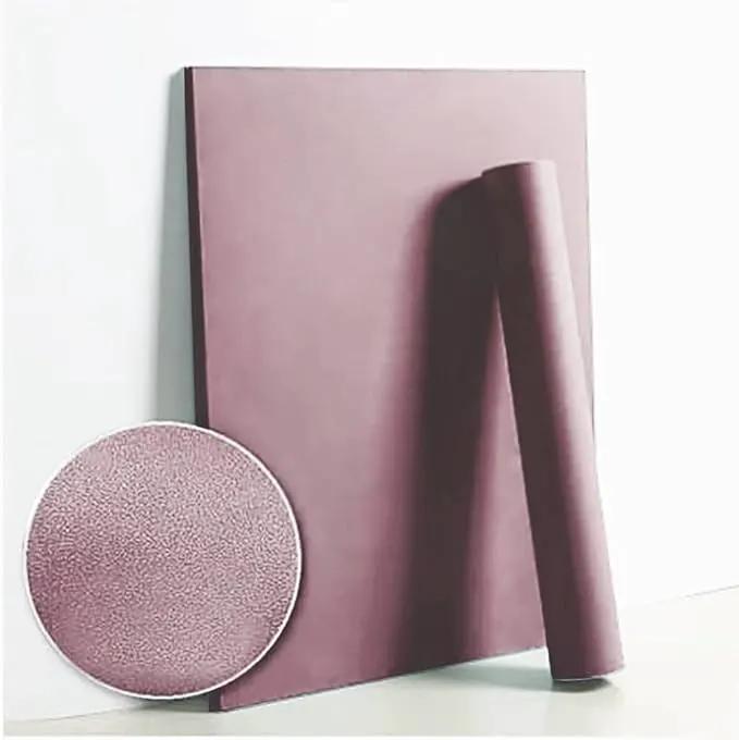 Dimoon 236''x17.7'' Pink Peel and Stick Wallpaper Contact Paper Modern Self Adhesive Wall Paper Removable Renter Friendly Textured Solid Color Shelf Cabinet Vinyl Roll (236''x17.7'',Grey Pink) by GreenHaven Gardens