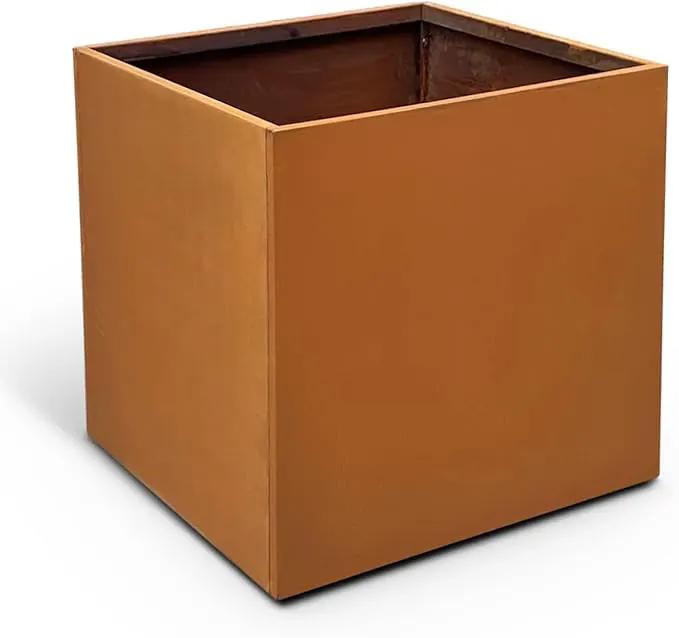 Corten Steel Planter Box Outdoor Planter Metal Square Large Steel Flower Pot Rustic Cube Patina Tall Plant 20 Inch Durable Antique for Commercial Residential Patio Deck Yard Garden by GreenHaven Gardens