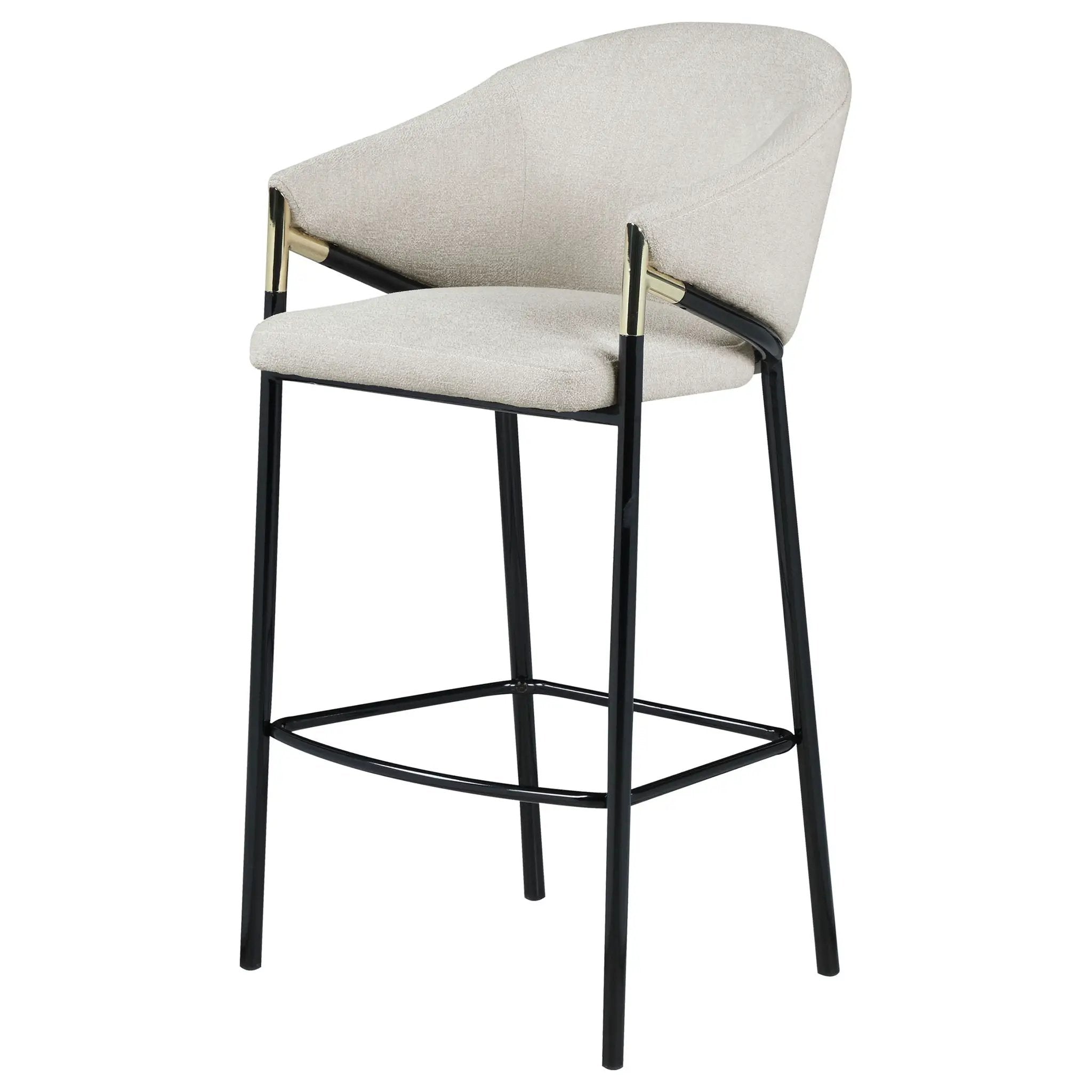 Chadwick Fabric Upholstered Bar Chair Beige (Set of 2) by Unique Piece Furniture