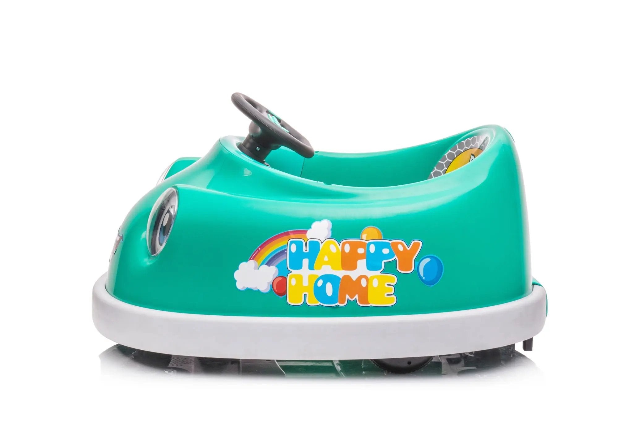 Bumper Car For Kids, 12V Dual Drive 1-6 Years Old Children's Electric Car With Pushrod Dinner Plate USB Bt Music Rocking Horse Mode Anti-Collision Bumper Ride On Car by HouseOfZazla