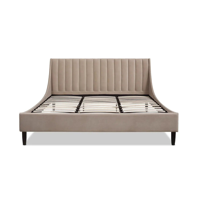 Aspen - Vertical Tufted Modern Headboard Platform Bed Set by HouseOfZazla