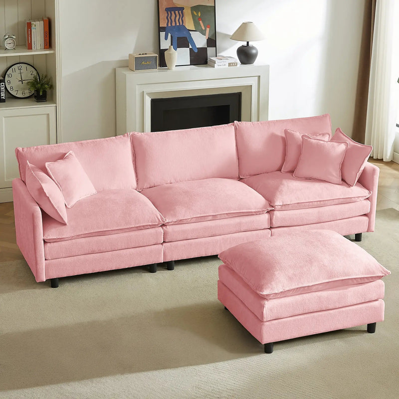 Modular Sectional Sofa - 110 Inch L Shaped Couch Set by HouseOfZazla