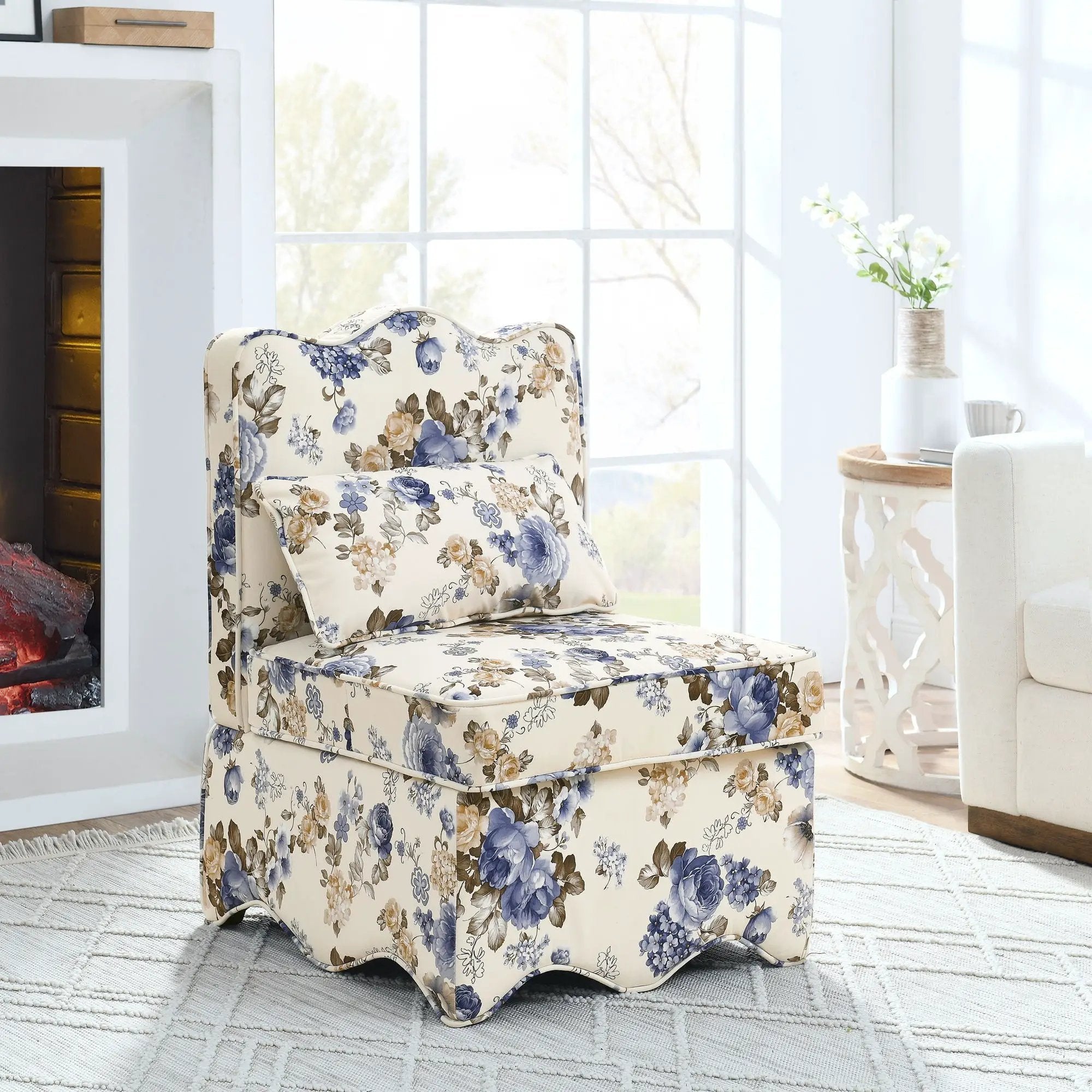 Stylish Flannel Dining Chair With Soft Cushion And Backrest by HouseOfZazla