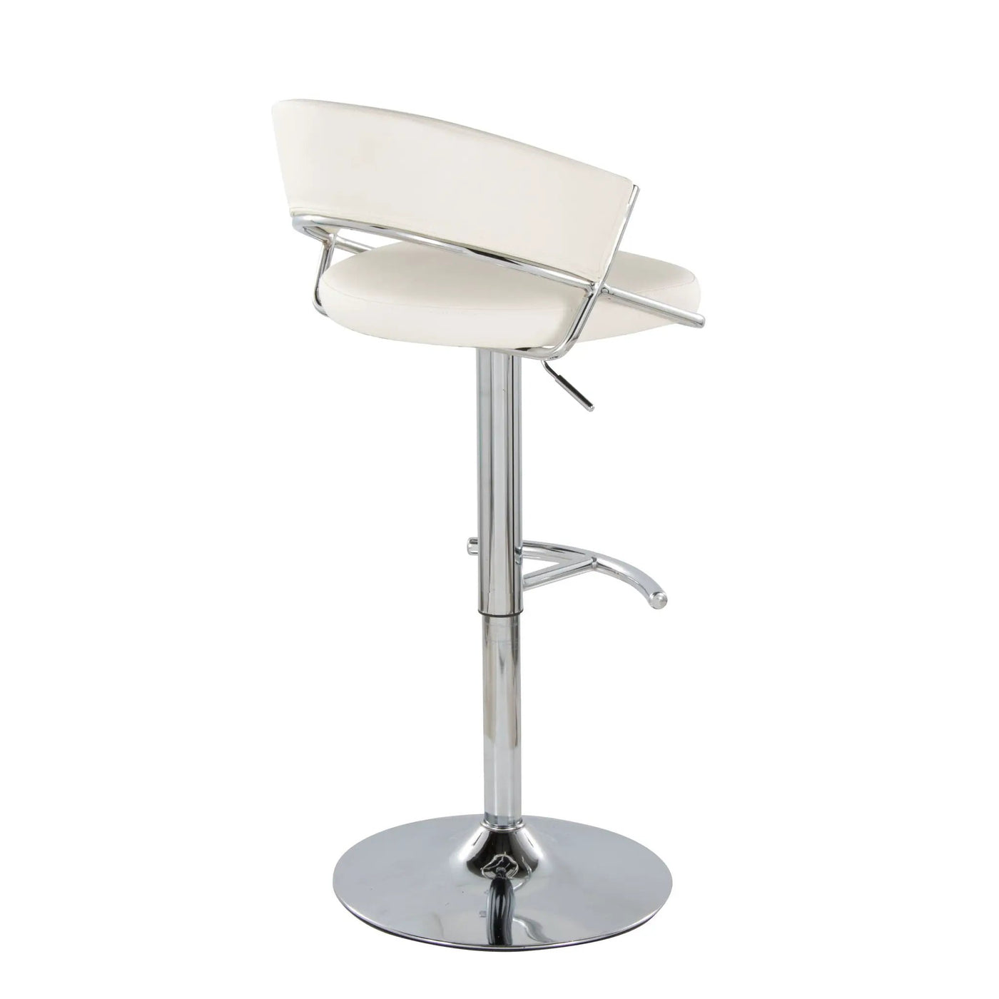 Jie - Contemporary Adjustable Barstool With Swivel & Rounded T Footrest (Set of 2) by HouseOfZazla