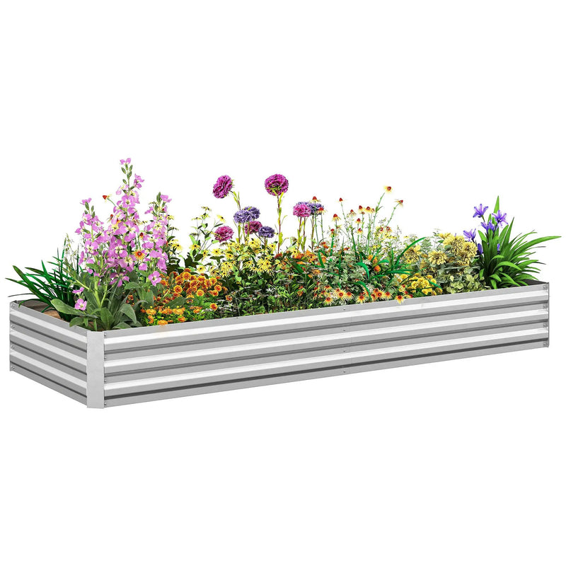 Outsunny 95" x 36" Galvanized Raised Garden Bed by HouseOfZazla