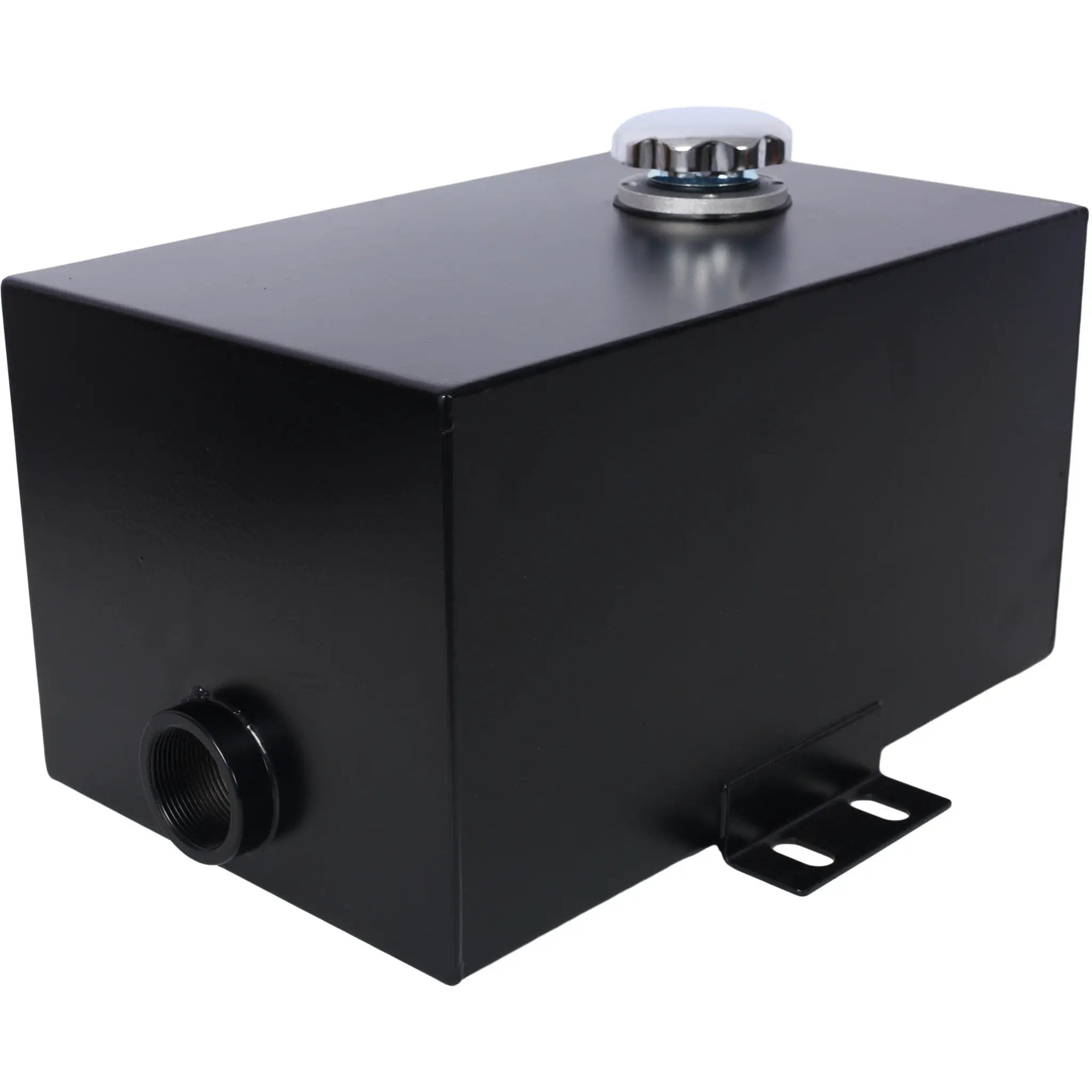 Heavy Duty 5 Gallon Steel Hydraulic Fluid Reservoir Tank With Mounting Foot, 14 Gauge - Black by HouseOfZazla