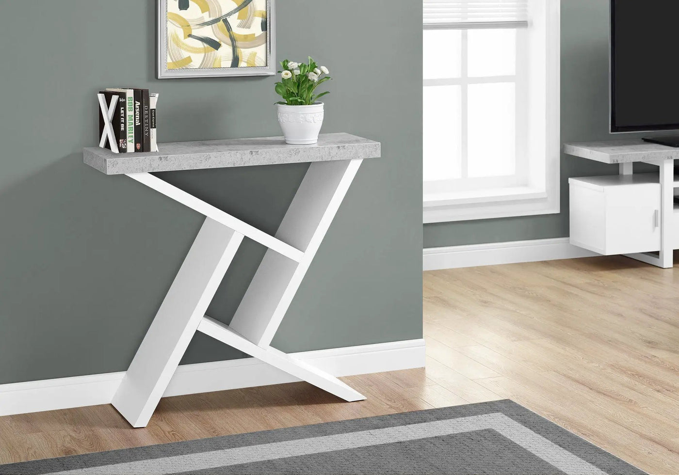 Accent Console Table For Entryway, Spacious Table Top, Contemporary & Modern by HouseOfZazla