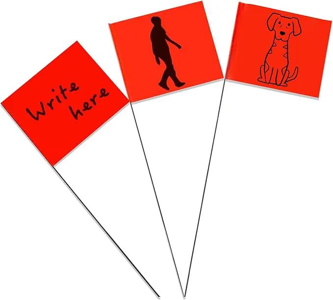 Zozen Marking Flags, Red Color | 1000 Pcs | 15x4x5 Inch, Yard Flags for Lawn & Irrigation & Landscape & Sprinkler & Survey & Dog Training. by GreenHaven Gardens
