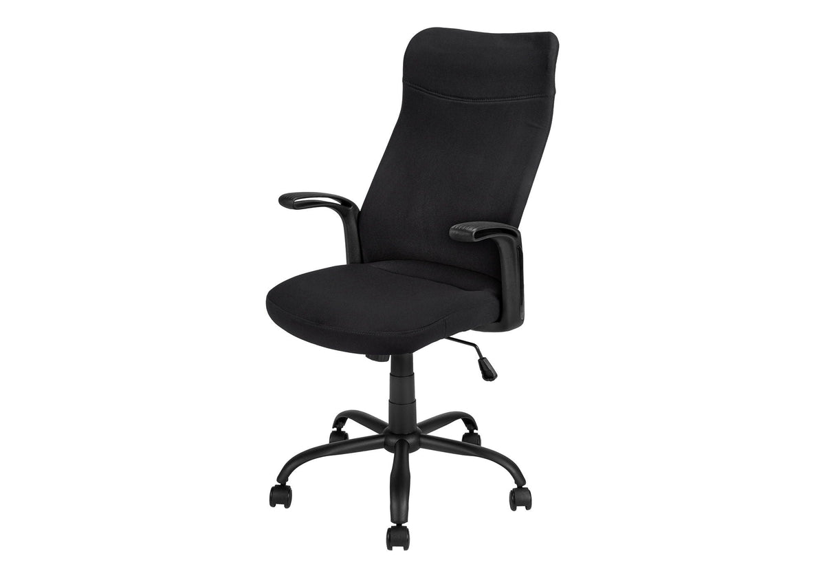 Adjustable Height Office Chair with Swivel and Armrests - Black or Gray, photo 7 of 8