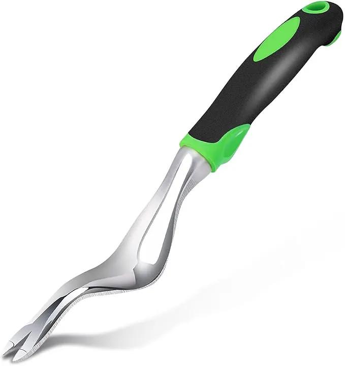 Kynup Garden Tools, Pitchforks, Garden Tools, Weeder Aluminum with Soft Rubberized Non-Slip Handle, Durable Garden Hand Tools Garden Gifts for Men Women by GreenHaven Gardens