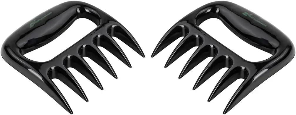 Restaurantware Met Lux 4.5 x 4.1 Inch Meat Claws 2 Meat Shredders - Sharp Blades With Handle Black Plastic Bear Claws Durable For Shredding Pork Chicken or Turkey by GreenHaven Gardens