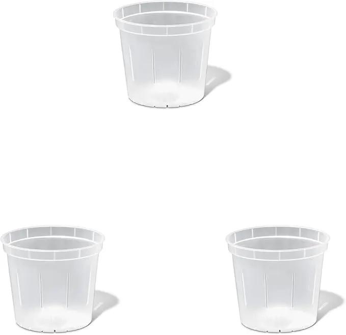 rePotme 3 inch Orchid Pot 3 Pack - Slotted Orchid Pots with Holes for Repotting (Crystal Clear) by GreenHaven Gardens